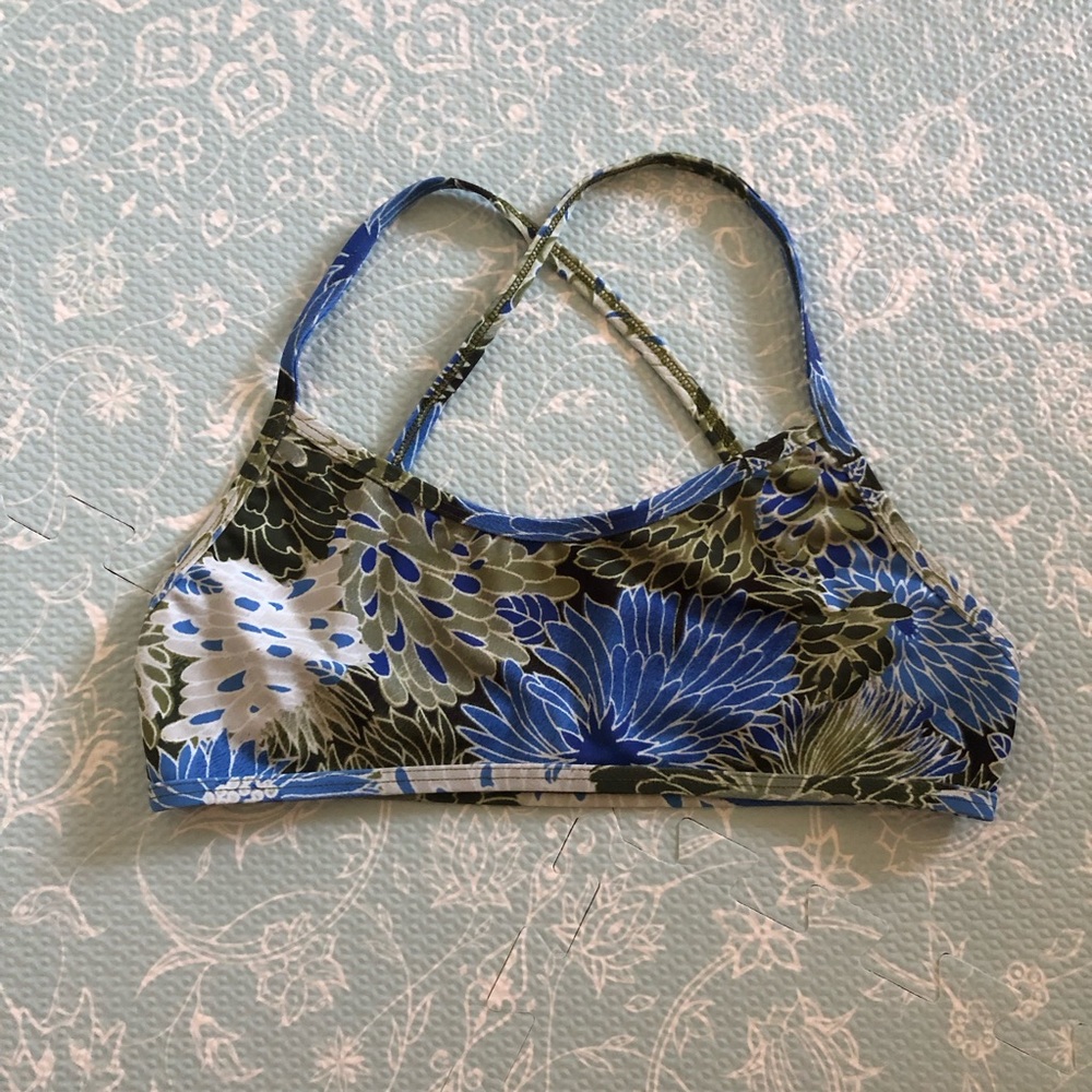 Jolyn Adrian Floral Print Bikini Top - Size L